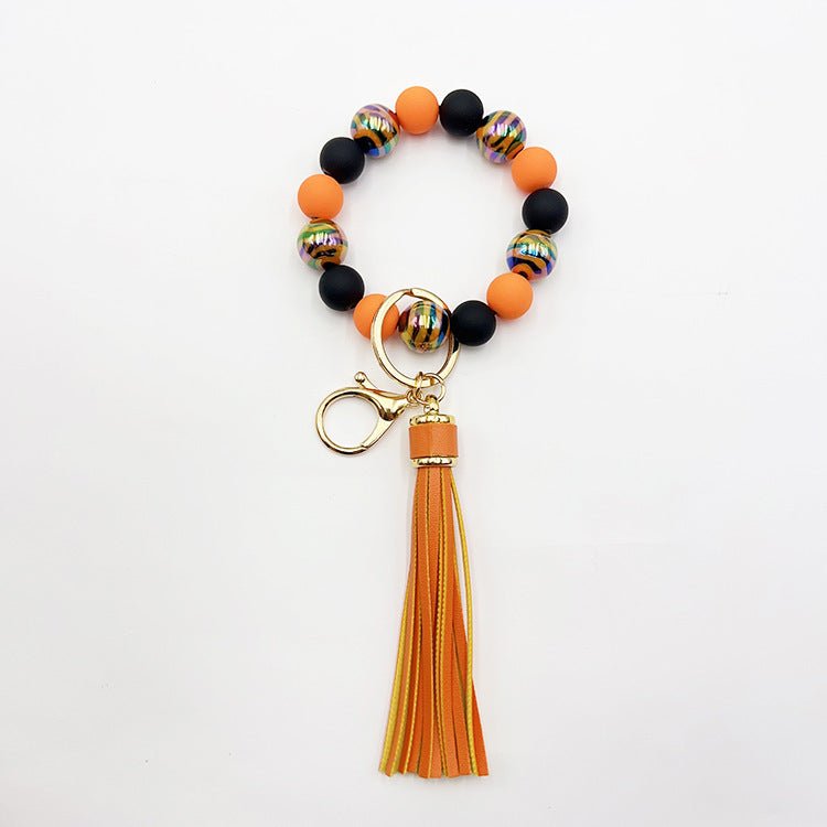 Handmade Beaded Bracelet Tassel Key Chain 2668south