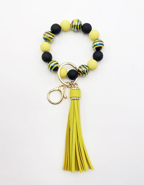 Load image into Gallery viewer, Handmade Beaded Bracelet Tassel Key Chain 2668south
