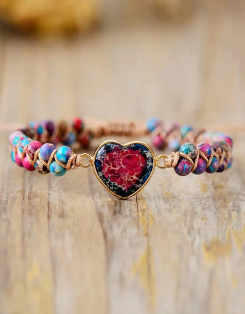 Load image into Gallery viewer, Handmade Heart Shape Natural Stone Bracelet 2668south
