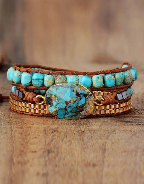 Load image into Gallery viewer, Handmade Natural Stone Copper Bracelet 2668south
