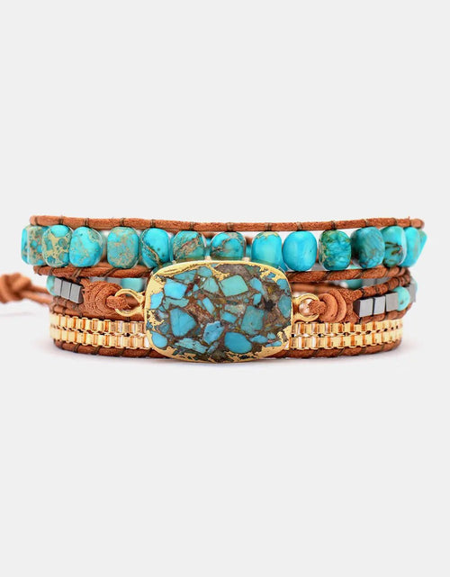 Load image into Gallery viewer, Handmade Natural Stone Copper Bracelet 2668south
