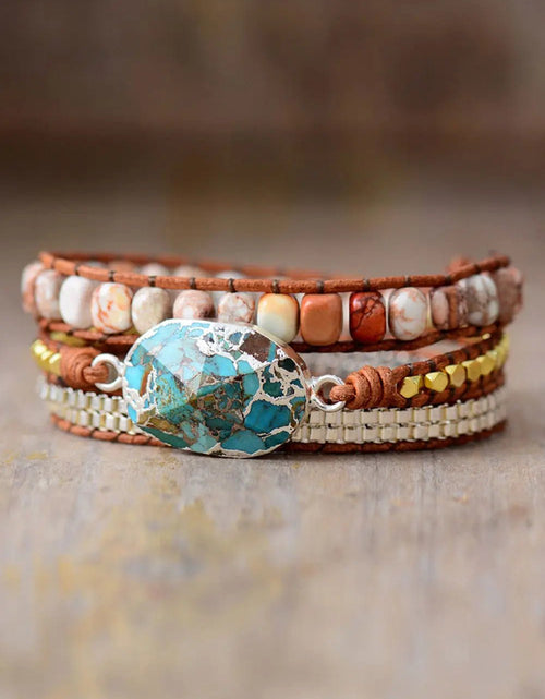 Load image into Gallery viewer, Handmade Natural Stone Copper Bracelet 2668south
