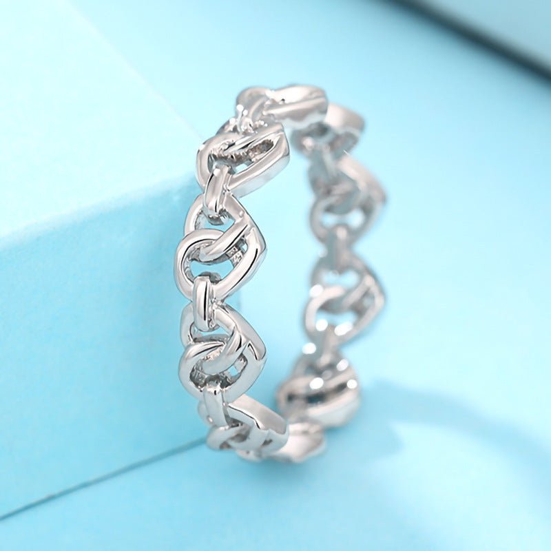 Heart-shaped Chain Ring Women's Simple Fashion 2668south