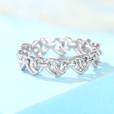 Heart-shaped Chain Ring Women's Simple Fashion 2668south