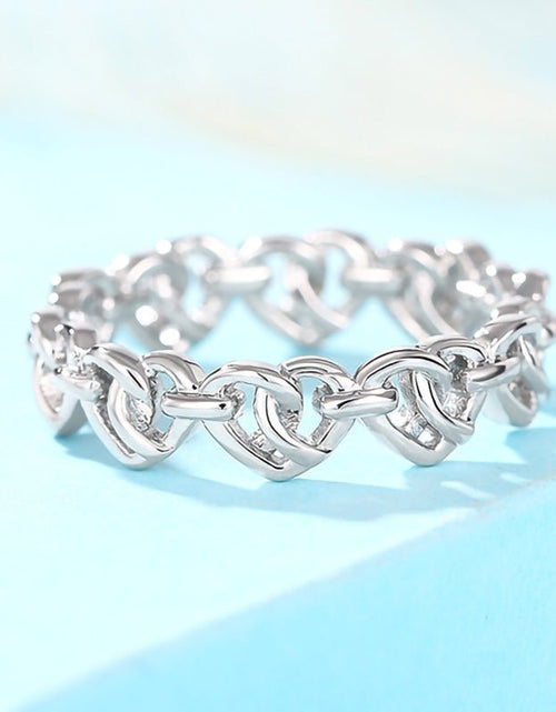 تحميل الصورة إلى عارض المعرض، Heart-shaped Chain Ring Women&#39;s Simple Fashion 2668south
