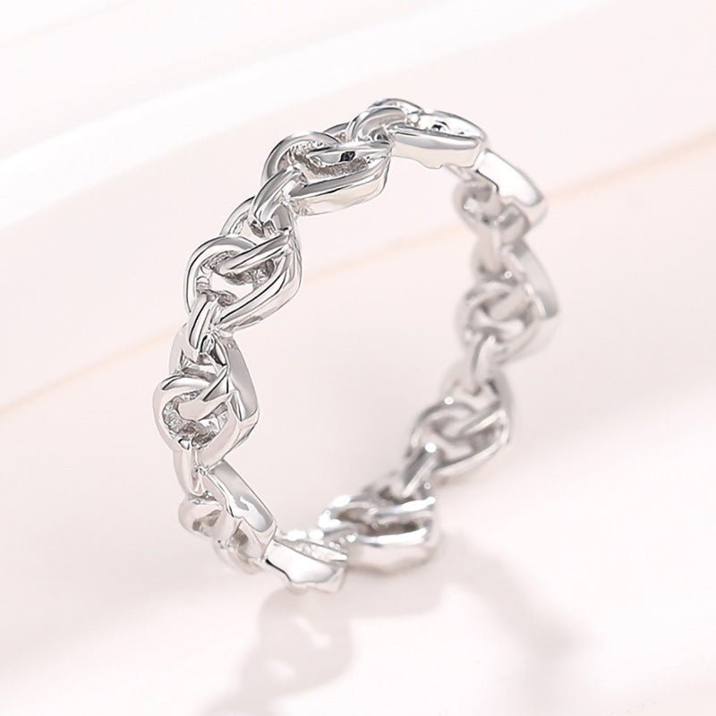 Heart-shaped Chain Ring Women's Simple Fashion 2668south