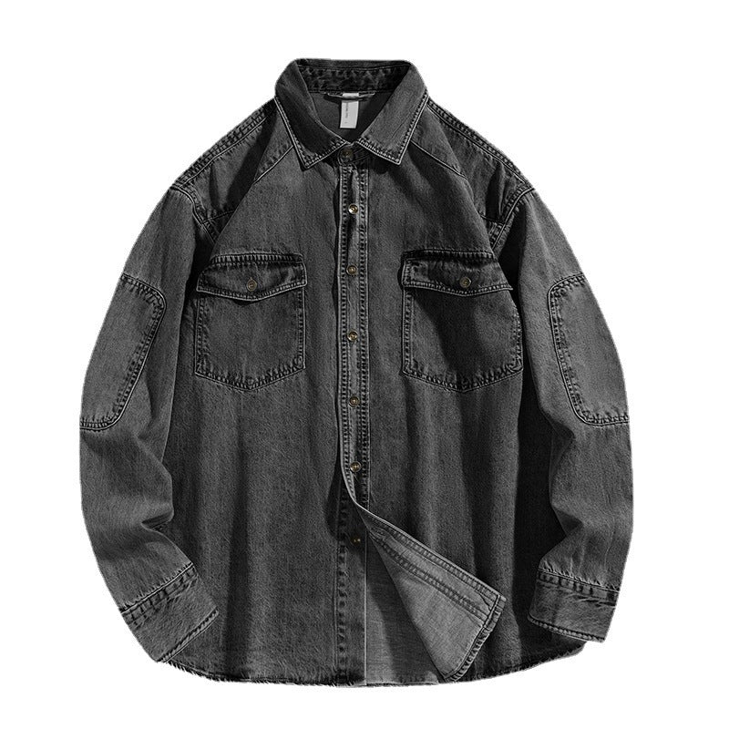 Heavy Washed Shirt Coat Men's Loose 2668south