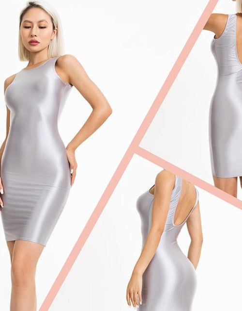 Load image into Gallery viewer, High Elastic Backless Slimming Reflective Simple Dresses 2668south
