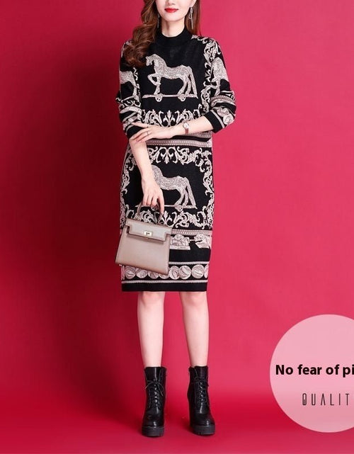 Load image into Gallery viewer, High Quality Oversized Fat Hiding Women&#39;s Knitted Dress 2668south
