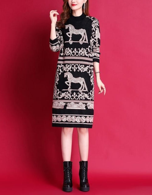 Load image into Gallery viewer, High Quality Oversized Fat Hiding Women&#39;s Knitted Dress 2668south
