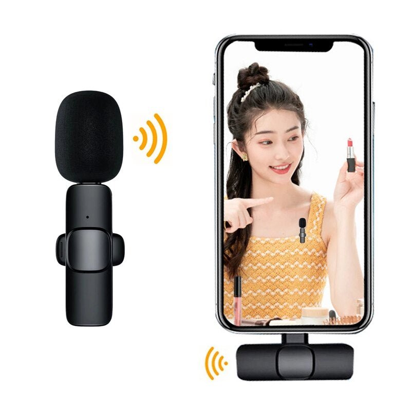 Hight Quality Wireless Lavalier Microphone Portable Audio Video Recording Mic for Iphone Android Live Game Mobile Phone Camera 2668south