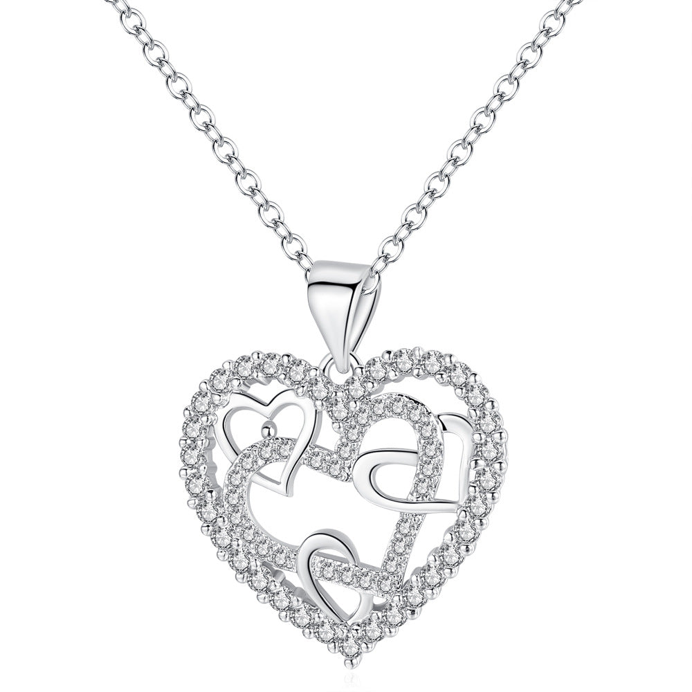 Hollow Heart Necklace For Women Affordable Luxury Fashion 2668south