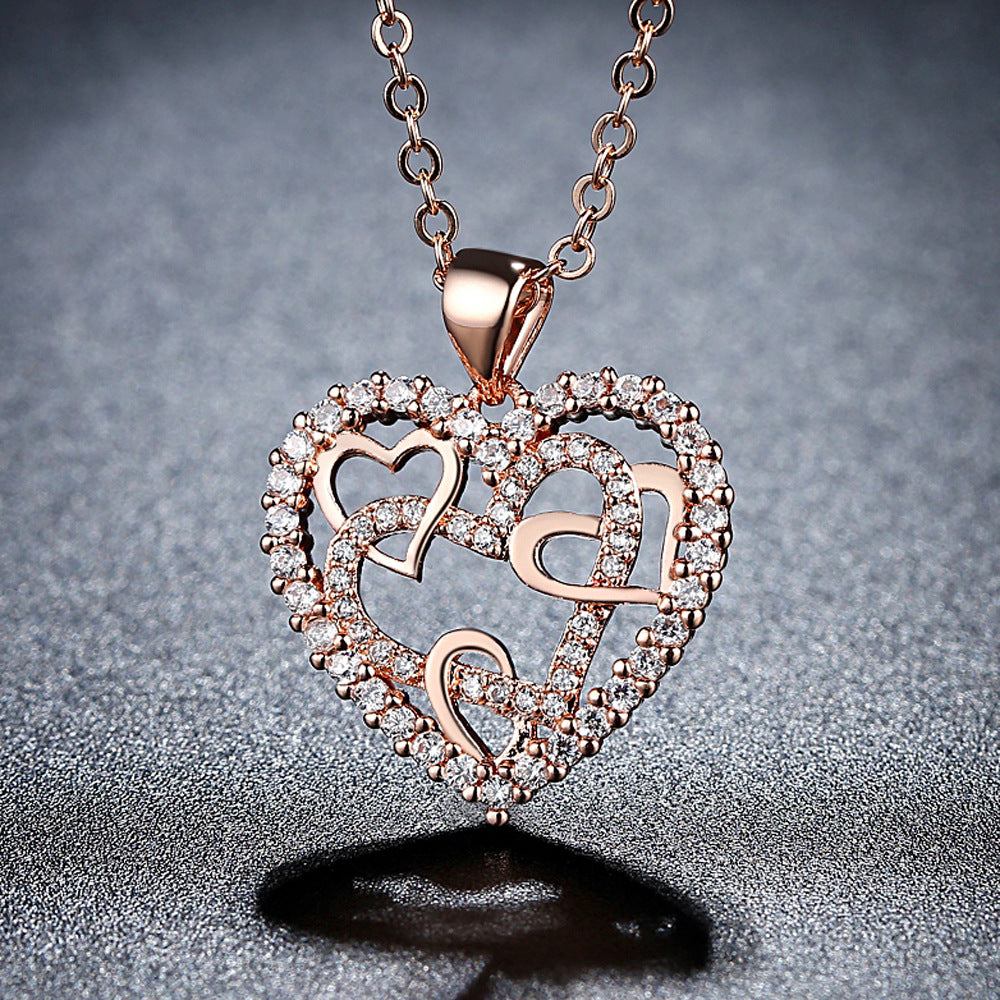 Hollow Heart Necklace For Women Affordable Luxury Fashion 2668south