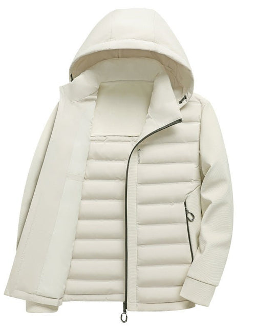 Load image into Gallery viewer, Hooded White Duck Down Warm Coat Down Jacket 2668south
