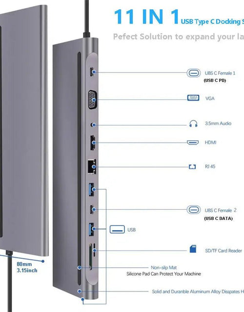 Load image into Gallery viewer, Hub laptop expansion dock 2668south
