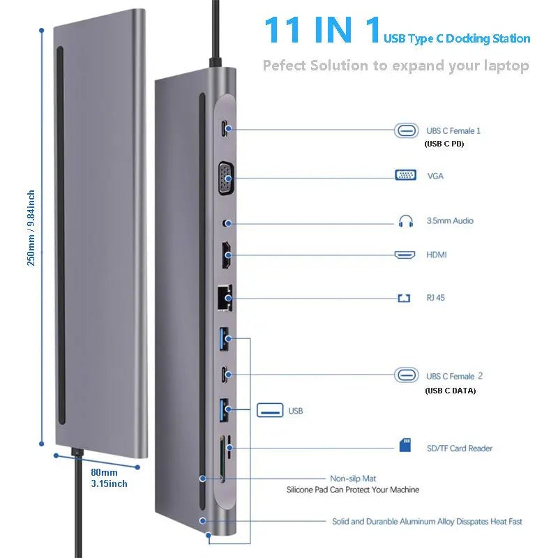 Hub laptop expansion dock 2668south