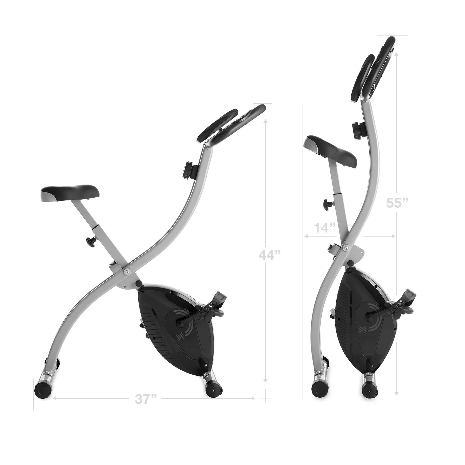 Indoor Cycling Bike - Folding, Upright Stationary Exercise Cycle with Magnetic Resistance 2668south