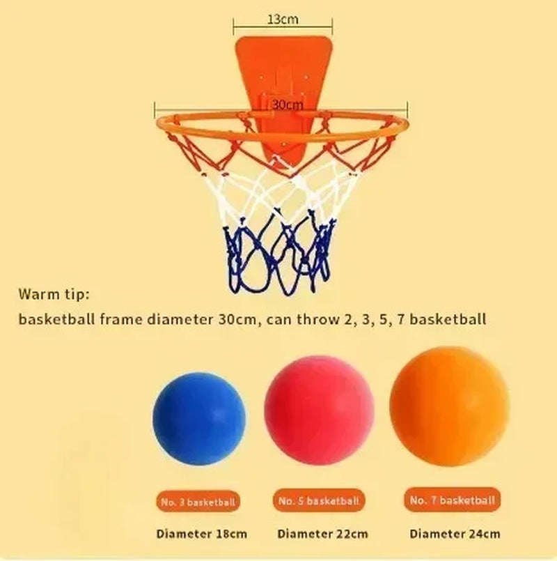 Indoor Silent Basketball Sports Bouncy Balls High Density Foam Material Children Adults Ball Training Complimentary Portable Net 2668south