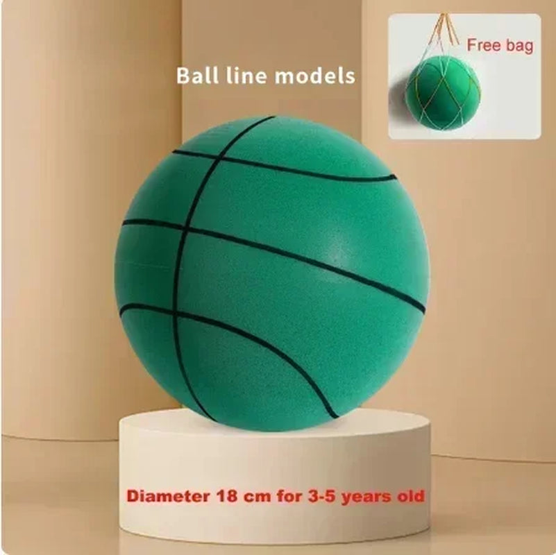 Indoor Silent Basketball Sports Bouncy Balls High Density Foam Material Children Adults Ball Training Complimentary Portable Net 2668south