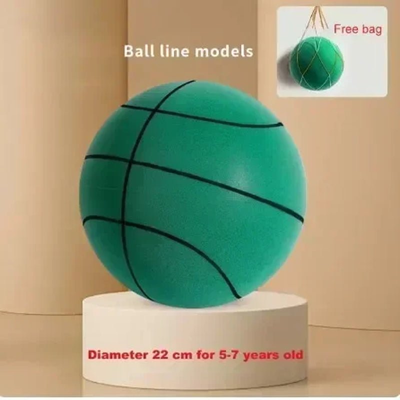 Indoor Silent Basketball Sports Bouncy Balls High Density Foam Material Children Adults Ball Training Complimentary Portable Net 2668south