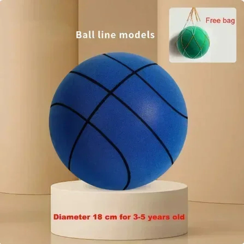 Indoor Silent Basketball Sports Bouncy Balls High Density Foam Material Children Adults Ball Training Complimentary Portable Net 2668south