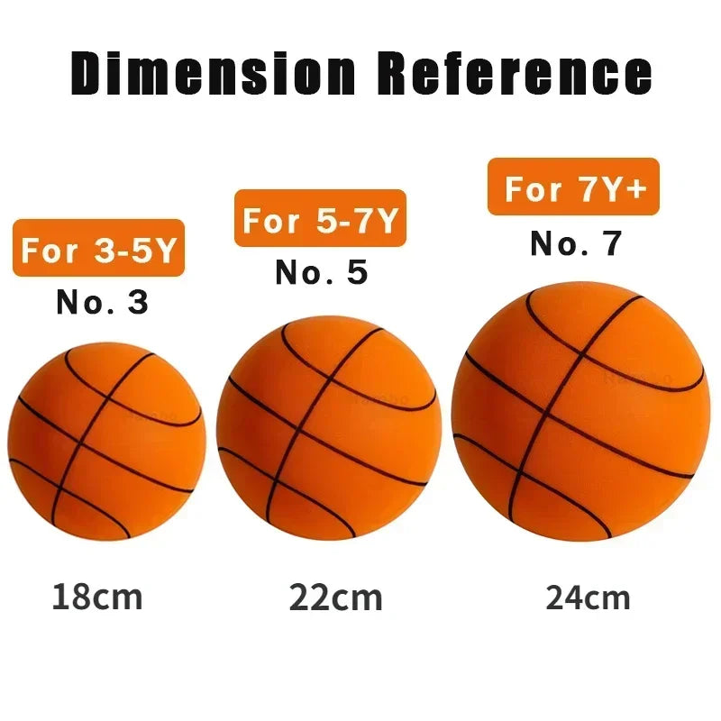 Indoor Silent Basketball Sports Bouncy Balls High Density Foam Material Children Adults Ball Training Complimentary Portable Net 2668south