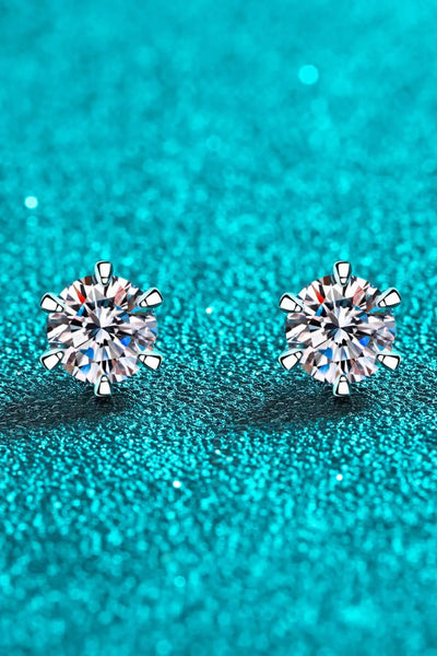 Inlaid Moissanite Stud Earrings 2668south