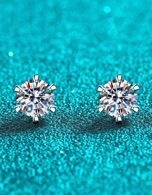 Load image into Gallery viewer, Inlaid Moissanite Stud Earrings 2668south
