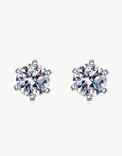 Load image into Gallery viewer, Inlaid Moissanite Stud Earrings 2668south
