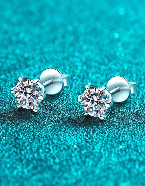 Load image into Gallery viewer, Inlaid Moissanite Stud Earrings 2668south
