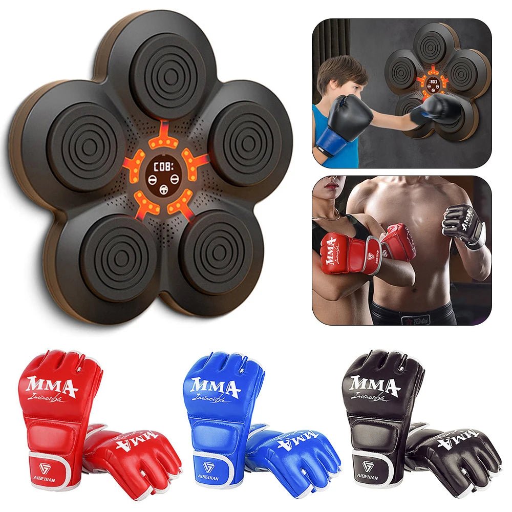 Intelligent Music Boxing Trainer Electronic Boxing Machine Wall Target LED Lighted Sandbag Relax Boxing Response Training Target 2668south