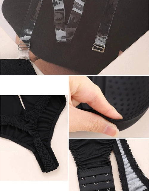 Load image into Gallery viewer, Invisible Bodysuit Women Thong Shaper Body Shapewear Sexy Deep V-Neck Backless Corset Plunge Padded Push up Slimming Underwear 2668south
