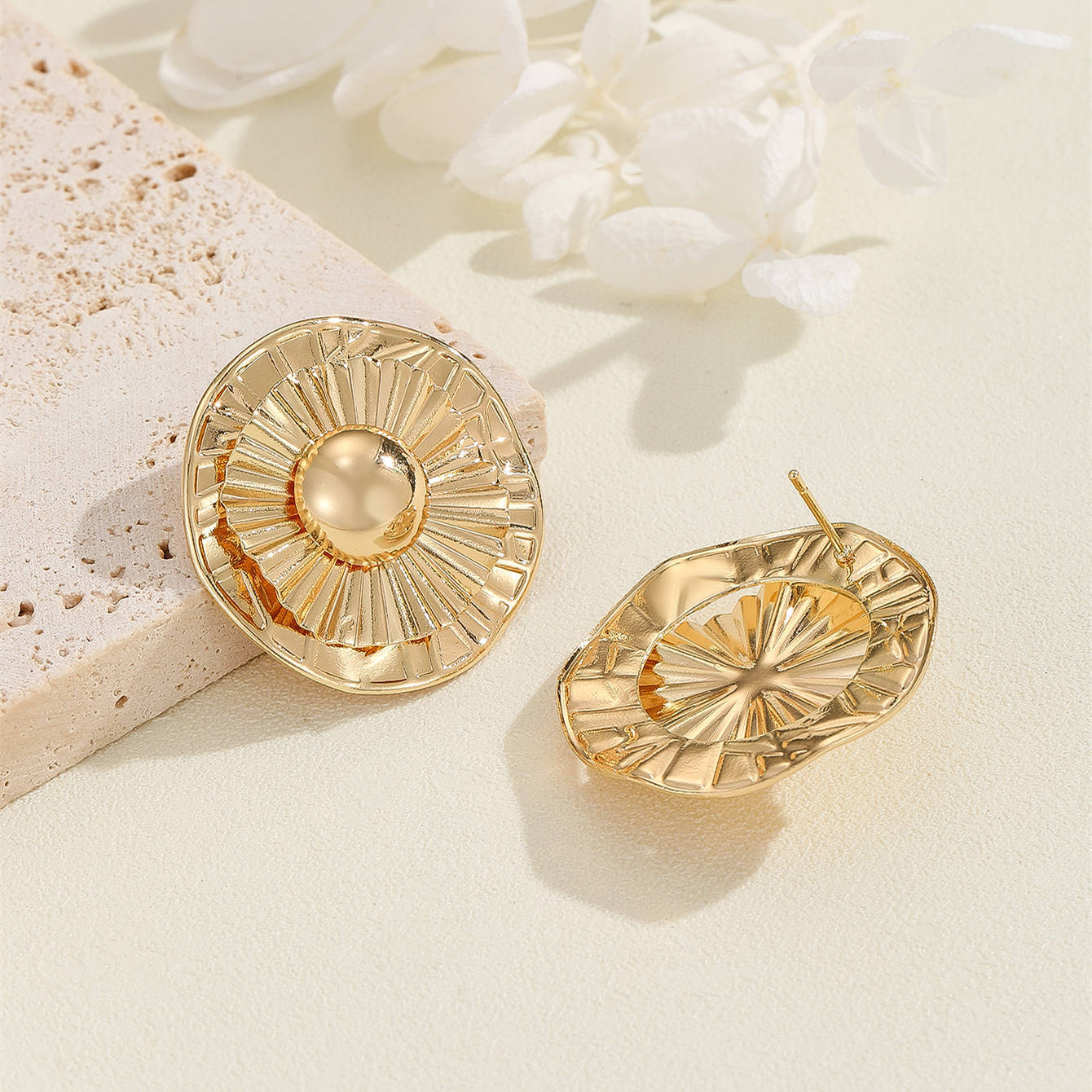 Irregular Exaggerated Circle Stud Earrings For Women Fashion 2668south