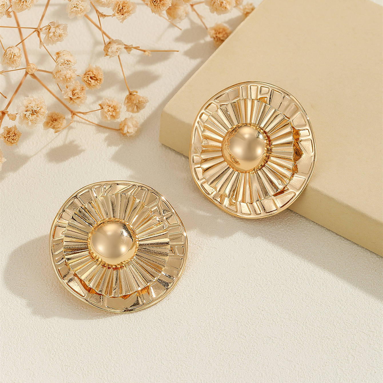 Irregular Exaggerated Circle Stud Earrings For Women Fashion 2668south