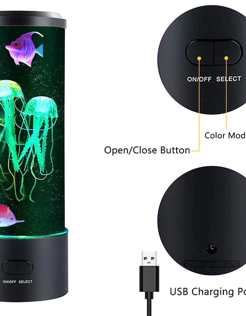 Load image into Gallery viewer, Jellyfish Lamp Color Changing Remote Control Aquarium Tank LED Night Light Birthday Gift USB Charging Relaxing Mood 2668south
