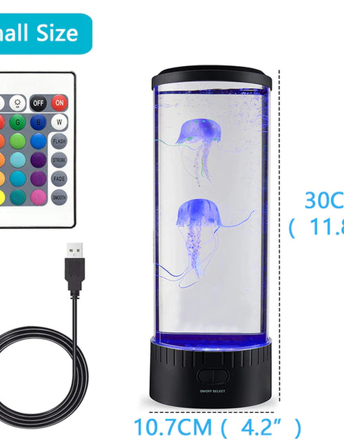 Load image into Gallery viewer, Jellyfish Lamp Color Changing Remote Control Aquarium Tank LED Night Light Birthday Gift USB Charging Relaxing Mood 2668south
