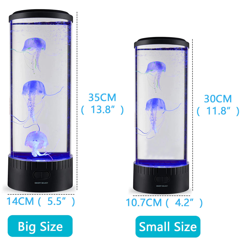 Jellyfish Lamp Color Changing Remote Control Aquarium Tank LED Night Light Birthday Gift USB Charging Relaxing Mood 2668south