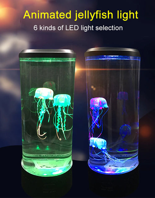 Load image into Gallery viewer, Jellyfish Lamp Color Changing Remote Control Aquarium Tank LED Night Light Birthday Gift USB Charging Relaxing Mood 2668south
