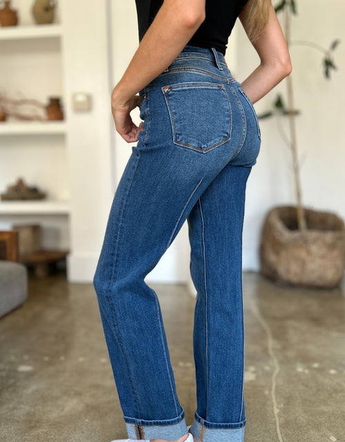 تحميل الصورة إلى عارض المعرض، Judy Blue Full Size High Waist Front Seam Detail Straight Jeans 2668south
