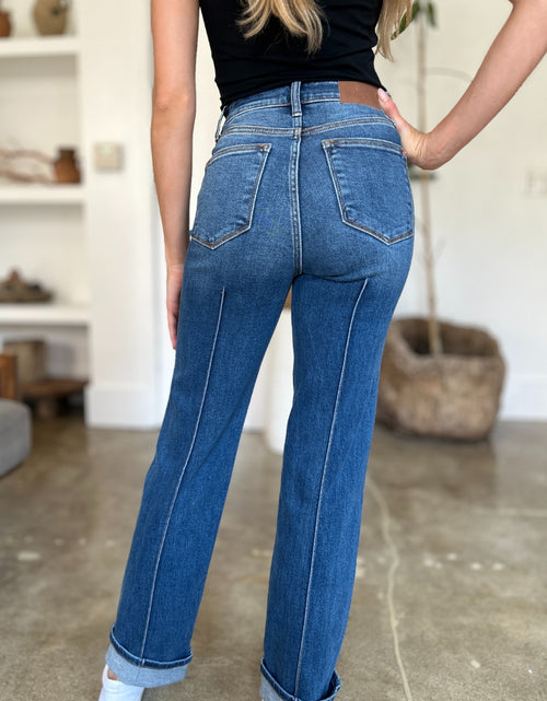 تحميل الصورة إلى عارض المعرض، Judy Blue Full Size High Waist Front Seam Detail Straight Jeans 2668south
