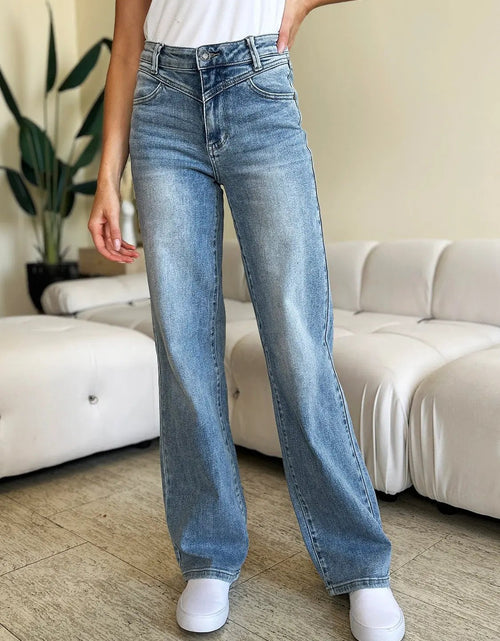 Load image into Gallery viewer, Judy Blue Full Size High Waist Wide Leg Jeans 2668south
