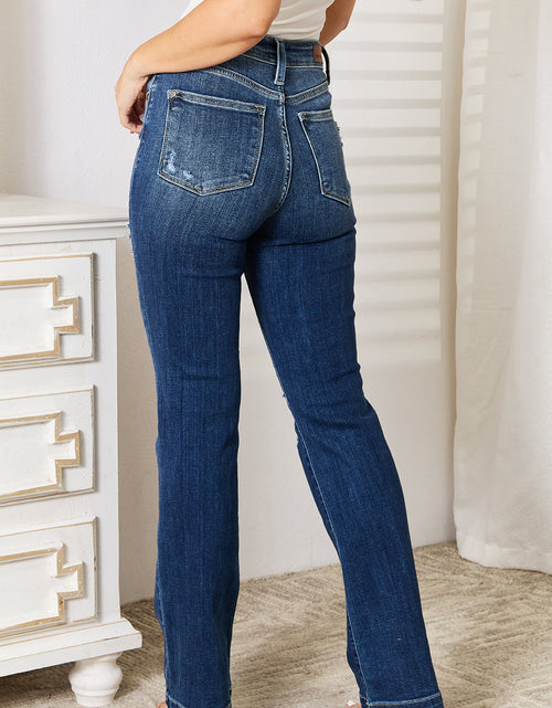 Load image into Gallery viewer, Judy Blue Full Size Mid Rise Hand Sand &amp; Destroy Bootcut Jeans 2668south
