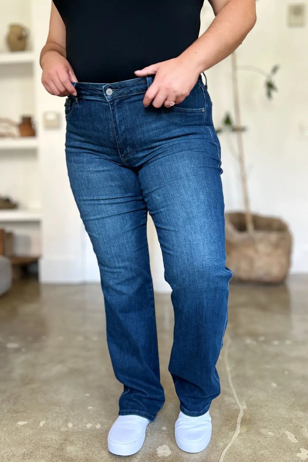 Judy Blue Full Size Tummy Control Straight Jeans 2668south