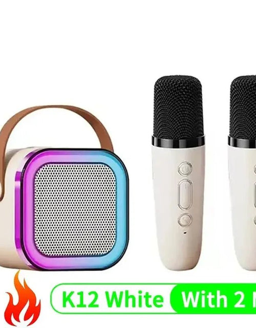 Load image into Gallery viewer, K12 Karaoke Machine Portable Bluetooth 5.3 PA Speaker System with 1-2 Wireless Microphones Home Family Singing Children&#39;S Gifts 2668south
