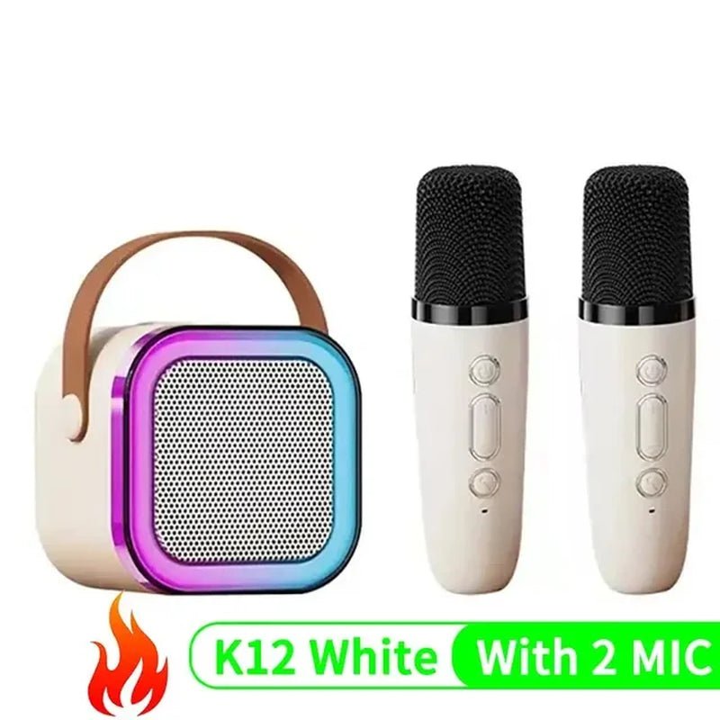 K12 Karaoke Machine Portable Bluetooth 5.3 PA Speaker System with 1-2 Wireless Microphones Home Family Singing Children'S Gifts 2668south