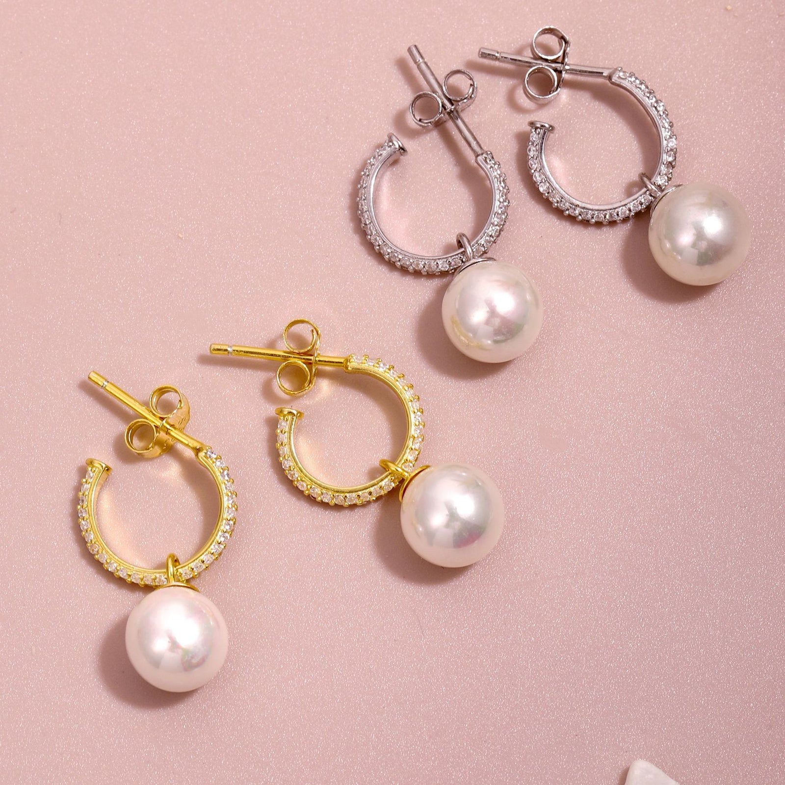 Korean Style Ins Sterling Silver Special Interest Light Luxury Pearl Earrings 2668south