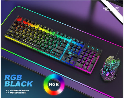 Load image into Gallery viewer, Kuiying T6RGB Luminous Keyboard And Mouse Set 2668south
