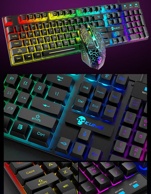 Load image into Gallery viewer, Kuiying T6RGB Luminous Keyboard And Mouse Set 2668south
