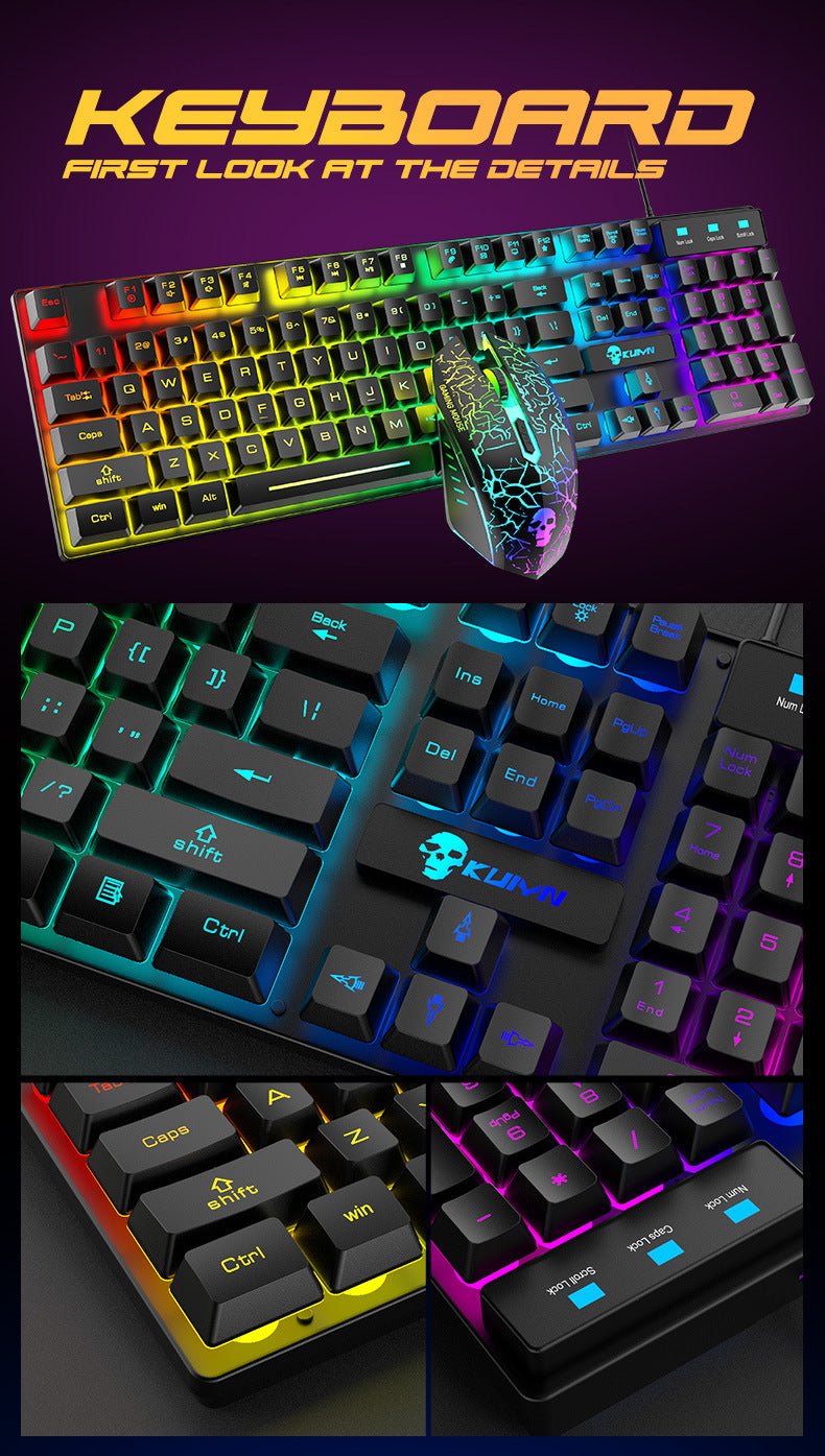 Kuiying T6RGB Luminous Keyboard And Mouse Set 2668south