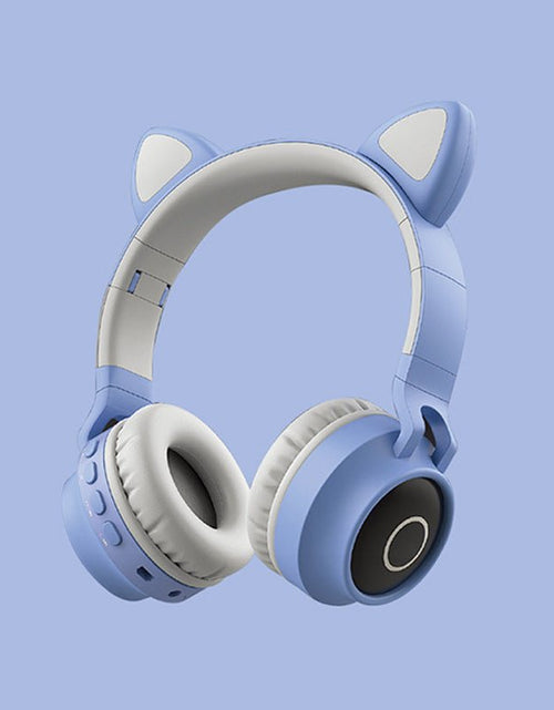 Load image into Gallery viewer, LED Light Cat Ear Headphones Wireless Bluetooth 5.0 Headset Portable Foldable Kids Headphone With Microphone Best Gift 2668south
